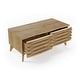 preview thumbnail 5 of 12, Studio London Zappa 2 Drawer Oak Wooden Coffee Table with Storage