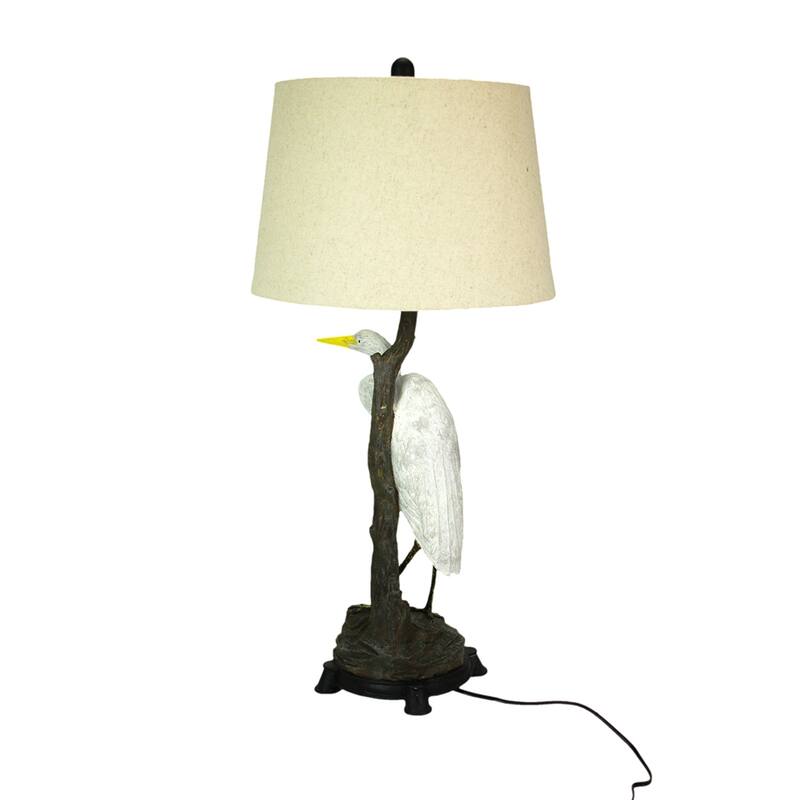 Set Of 2 Heron Table Lamps - 30.5" High - Coastal Bedroom Decor - 30.5 X 14.5 X 14.5 inches