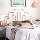 preview thumbnail 10 of 20, SAFAVIEH Paloma Metal Retro Headboard Gold - Goldtone Finish - Full