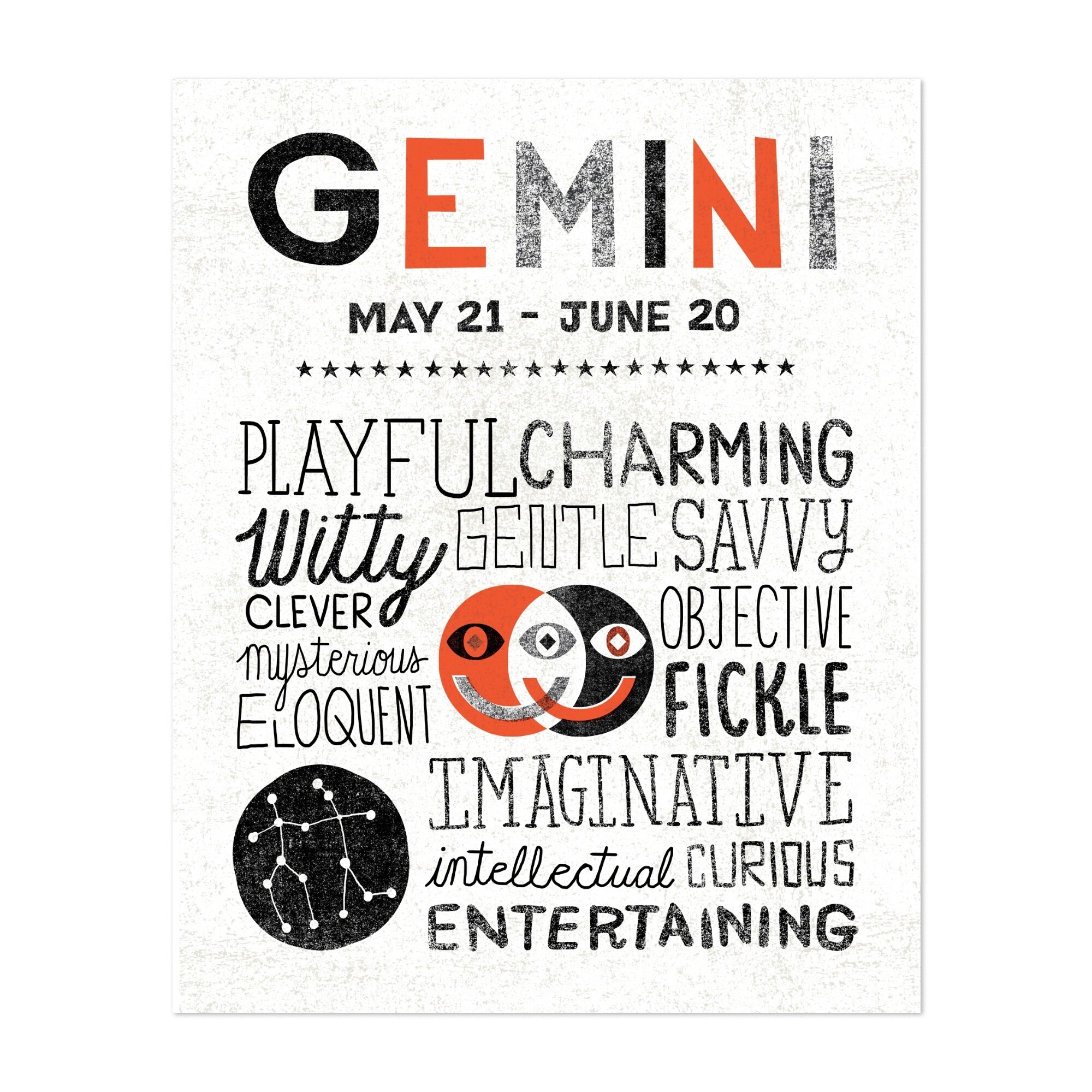 Zodiac-Gemini-Words-Typography