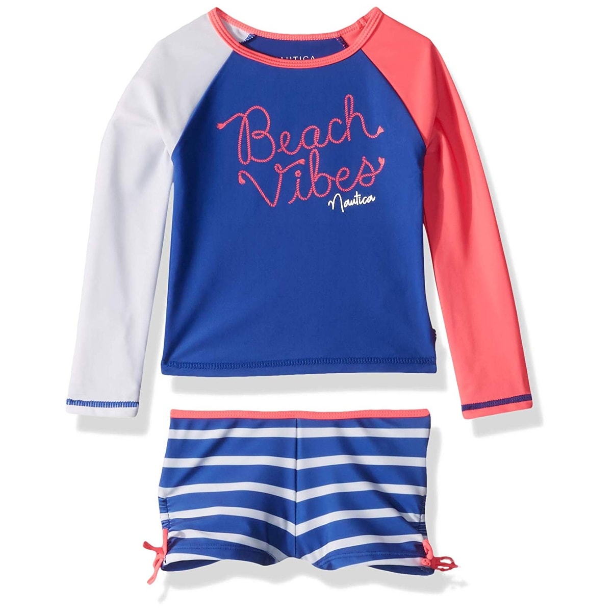 Nautica Girls Rashguard Swim Suit Set