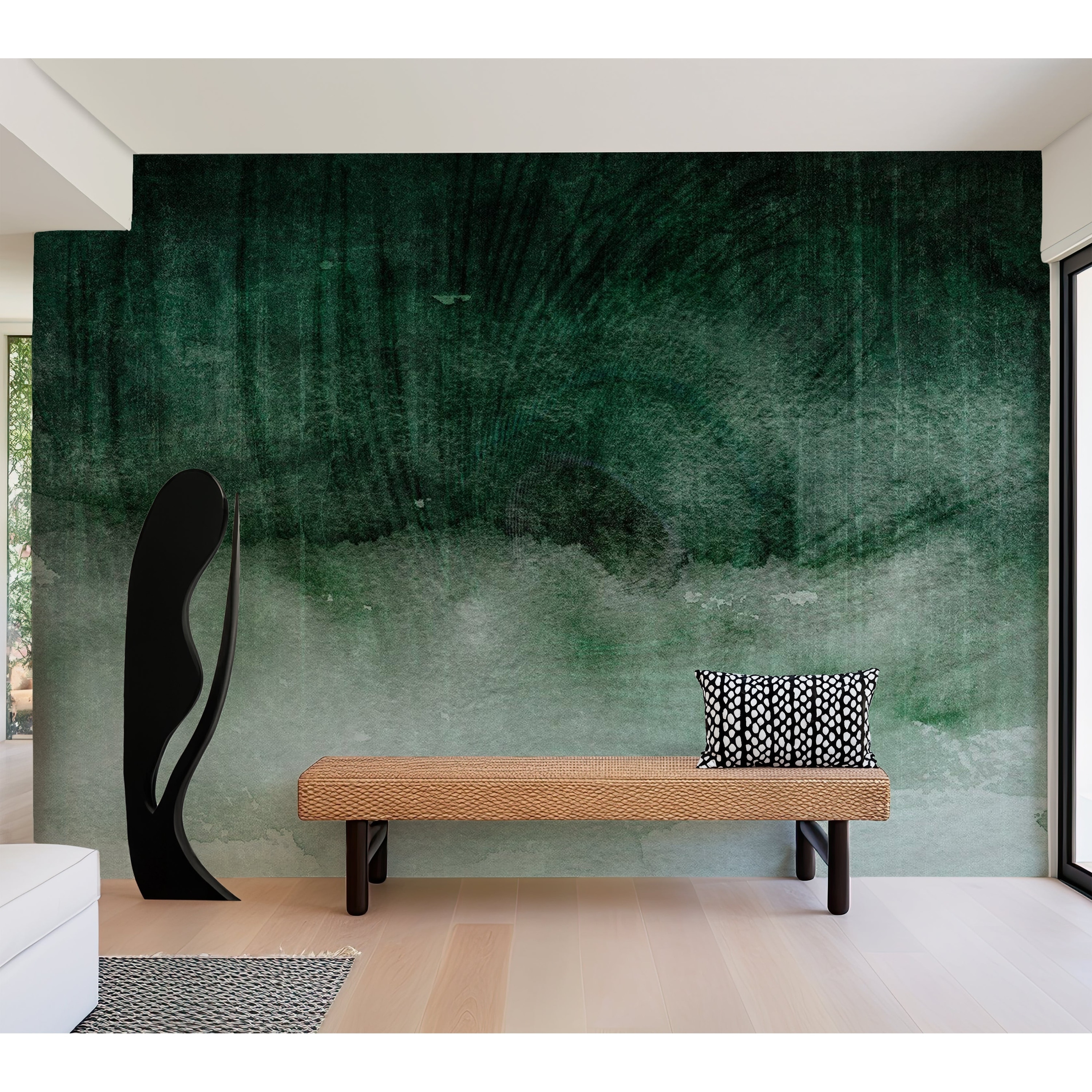 Surface Background Wallpaper Wall Mural - Green Concrete