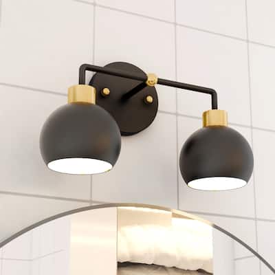 OROMA HOME 2-Light Metal Bathroom Vanity Light E26 Bulb Base 110V - N/A