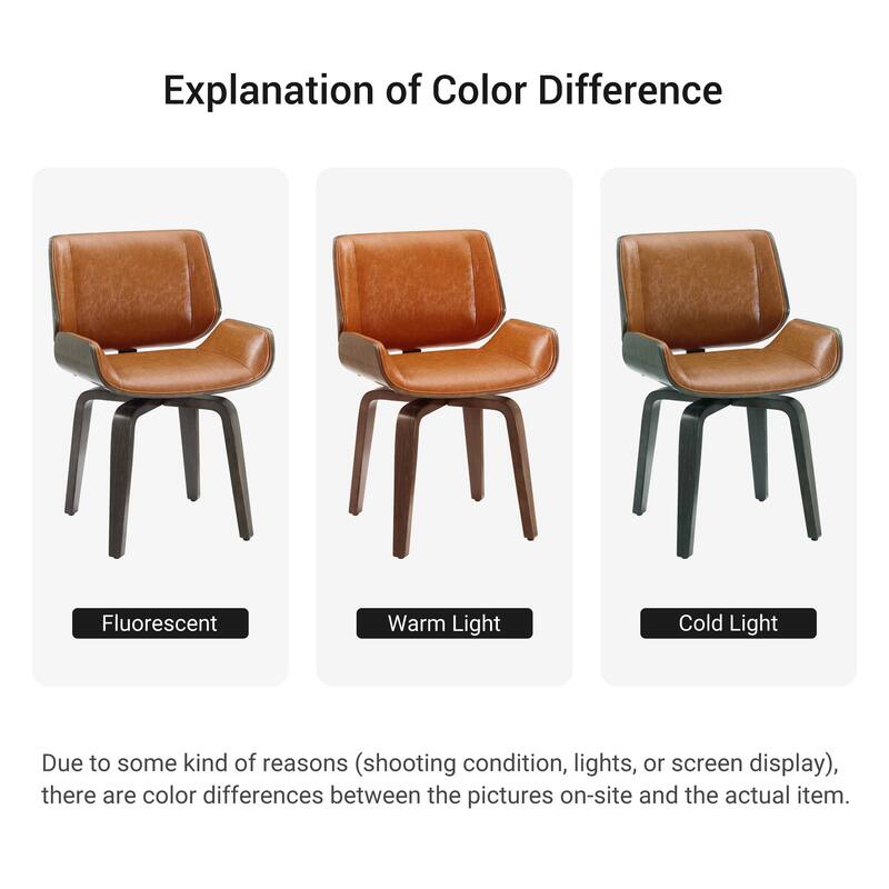 Art Leon Swivel Wooden Upholstered Dining Chairs (Set of 2)