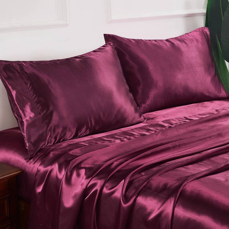 Remembrance Satin 4-piece Bed Sheet Set