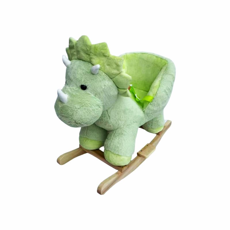 Kids Ride-On Rocking Horse Toy with Lullaby Song, Rocking Toy with Hand Puppets & Safety Belt
