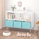 preview thumbnail 7 of 34, Kids bookcase with Collapsible Fabric Drawers，Made of High-Density MDF - Easy Setup