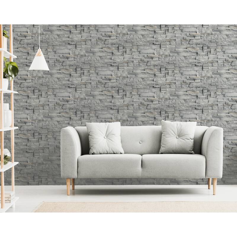 Arthouse Cornell Grey Slate Wall Wallpaper