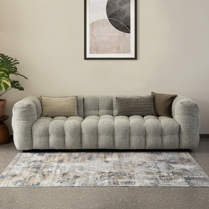 Glitzhome Modern Abstract Distressed Indoor/Outdoor Area Rugs