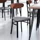 Option Walnut Wood Back/Gray Vinyl Seat