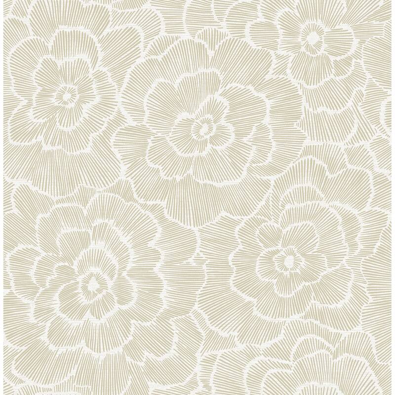 A-Street Prints Periwinkle Stone Textured Floral Wallpaper