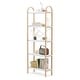 preview thumbnail 1 of 9, Umbra 1016840 Bellwood 24" Wide 5 Shelf Wood Shelving Unit White / Natural
