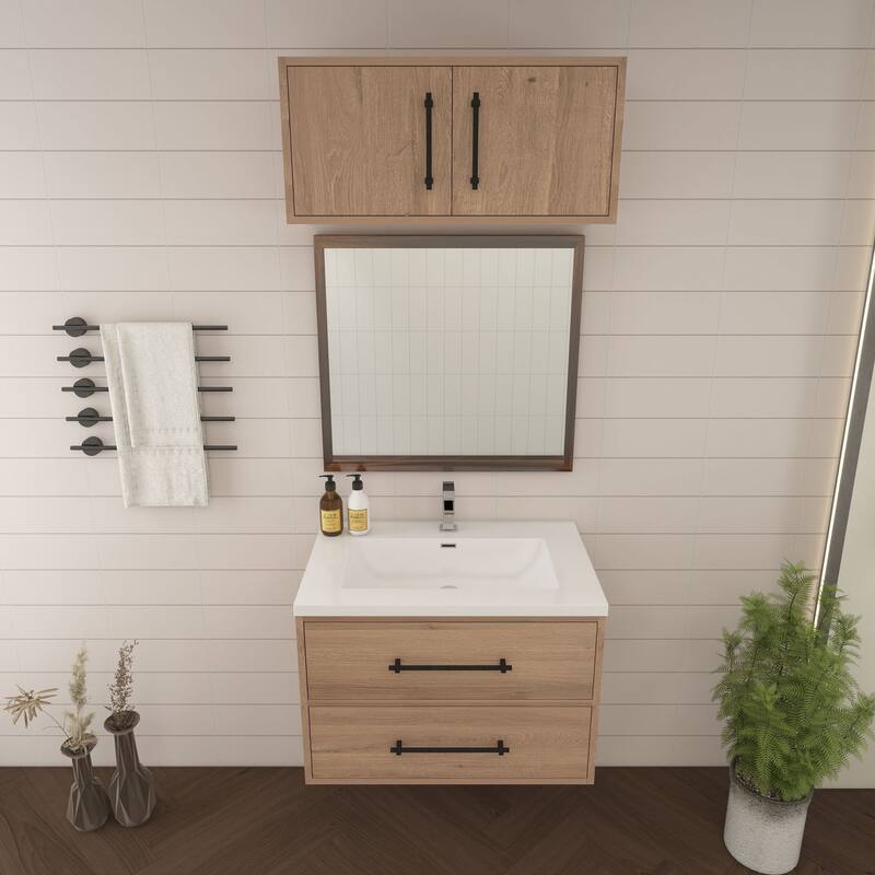 Victoria 30'' Wall-Mounted Vanity Set with Motion Sensor LED light Top Cabinet.