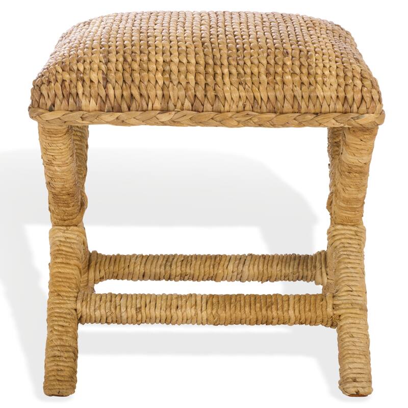 SAFAVIEH Couture Capri Anna Woven Water Hyacinth Ottoman
