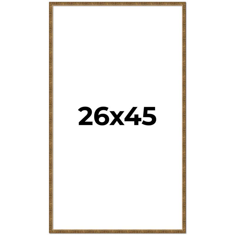 26x45 Frame Gold Solid Wood Picture Frame - Complete Modern Photo