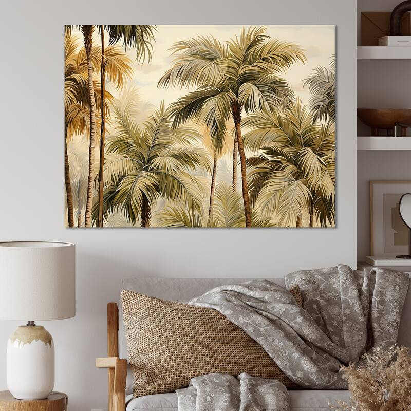 Designart "Palm Tree Desert Oasis III" Palms & Palm Trees Wall Art
