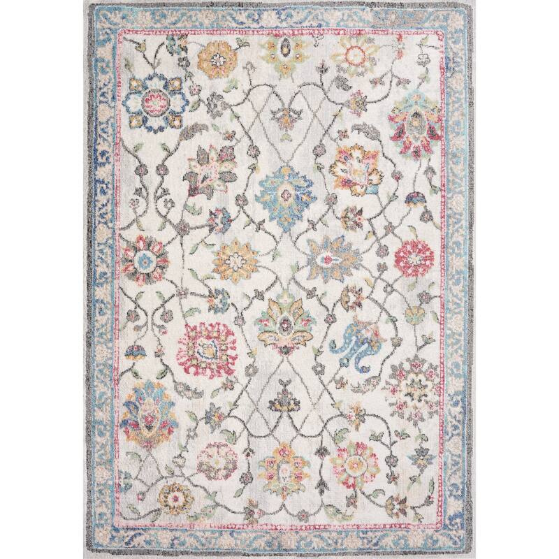 HomeRoots Medallion Modern Rectangle Area Rug - 7' X 10'