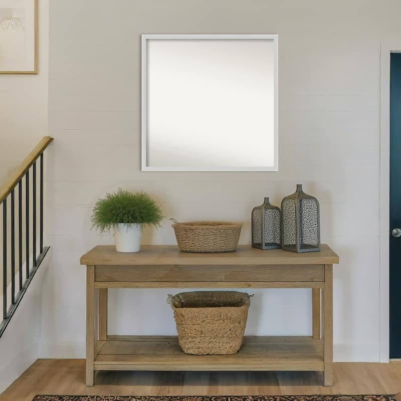 Incline Non-Beveled Wood Framed Wall Mirror