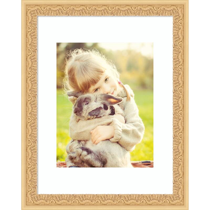 Bethany Picture Frame, Photo Frame - 11x14 Matted to 8x10 - Bethany Gold
