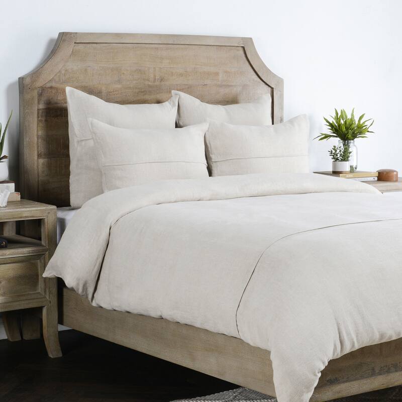 Villa by Classic Home Beaumont 100% Linen Sham - Euro Square - Beige