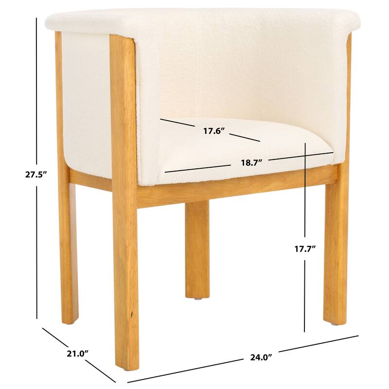 SAFAVIEH Couture Katemarie Mid-Century Modern Arm Chair (Fully Assembled) - 24"W x 21"D x 28"H