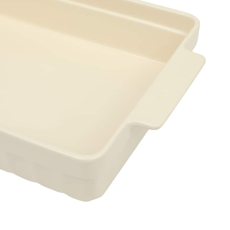 Martha Stewart Broadbrook Ceramic Bakeware, 13x9 Inch Rectangular Baking Dish with Handles