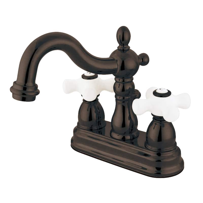 Kingston Brass Heritage Centerset Bathroom Faucet with Brass Pop-Up - Oil Rubbed Bronze