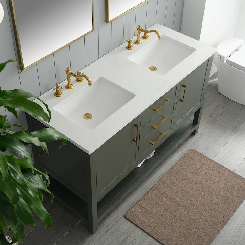 Sudio Design Arlo 54" Double Bathroom Vanity - 54" Double Sink