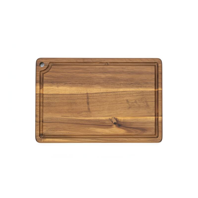 Premium Acacia Wood Cutting Board with Deep Juice Groove