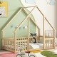 preview thumbnail 3 of 52, Twin Floor House Bed with Fence,Guardrails