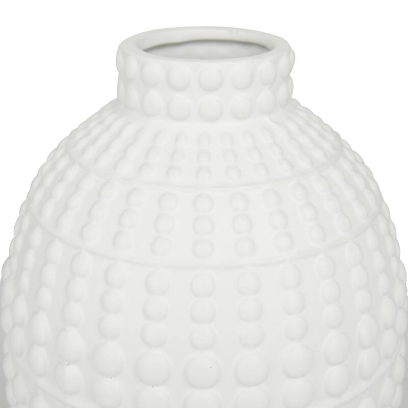 Ceramic Decorative Vase - Set of 2 White - CosmoLiving by Cosmopolitan