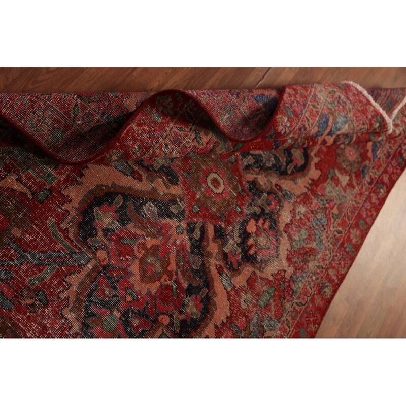 Red Floral Lilian Persian Rug Handmade Wool Carpet - 4'0" x 7'1"