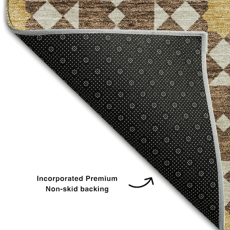 Premium Washable Super Soft Modern Mosaic Mayfield Rug