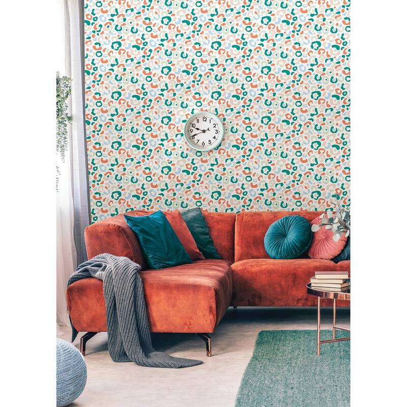 Aelfie Multi Bright Leopard Spots Peel & Stick Wallpaper