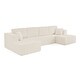 preview thumbnail 38 of 45, U shape Modular Sectional Sofa, Compressed Sectional Sofa Modern Minimalist Style Corduroy Couch
