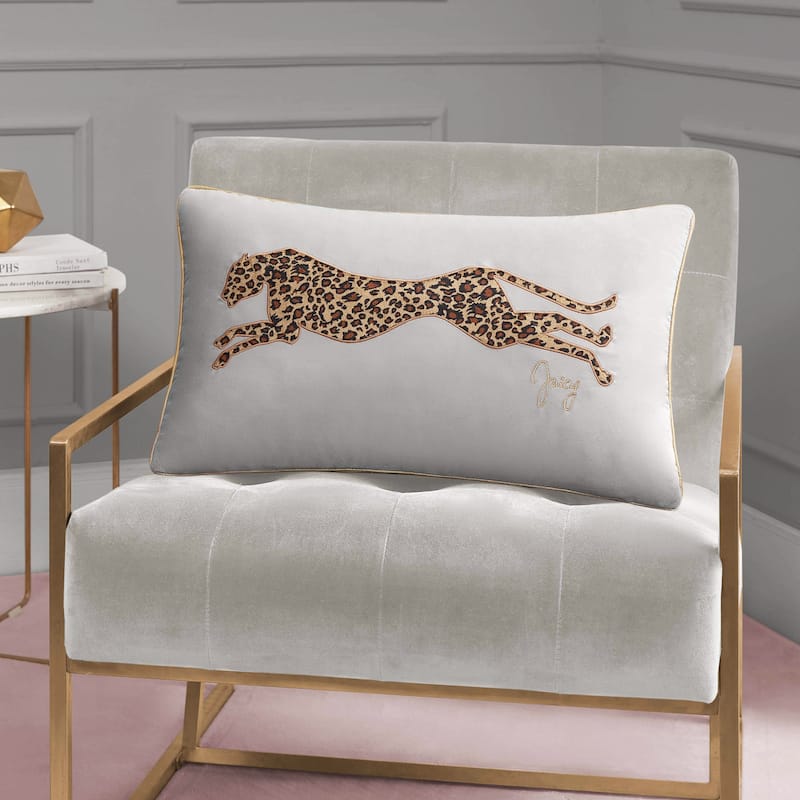 Juicy Couture Velvet Cheetah Pillow 14" x 24"