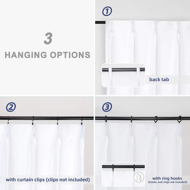 DriftAway Pinch Pleat Faux Linen Textured Blackout Curtains