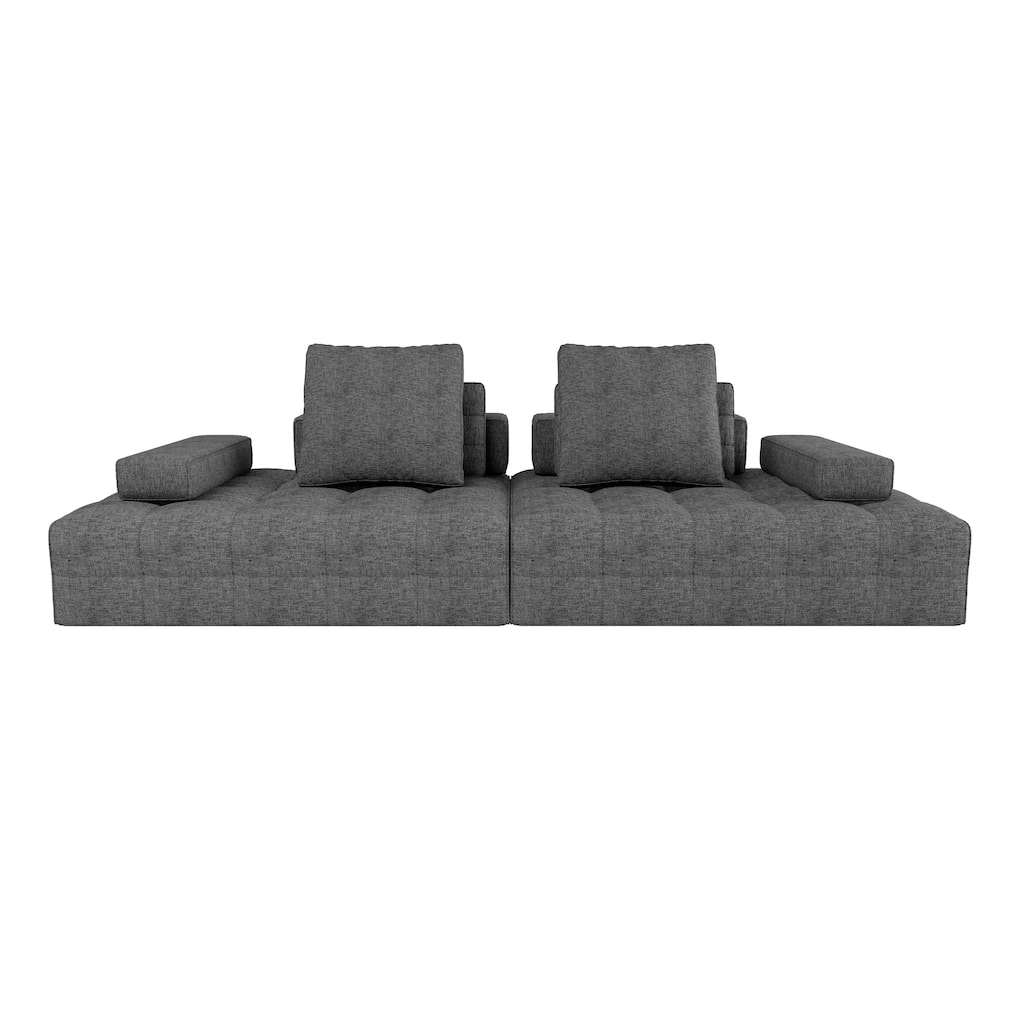 Extra Deep Seat Loveseat Sofa Modular Couch with 2pc Chaise Lounge