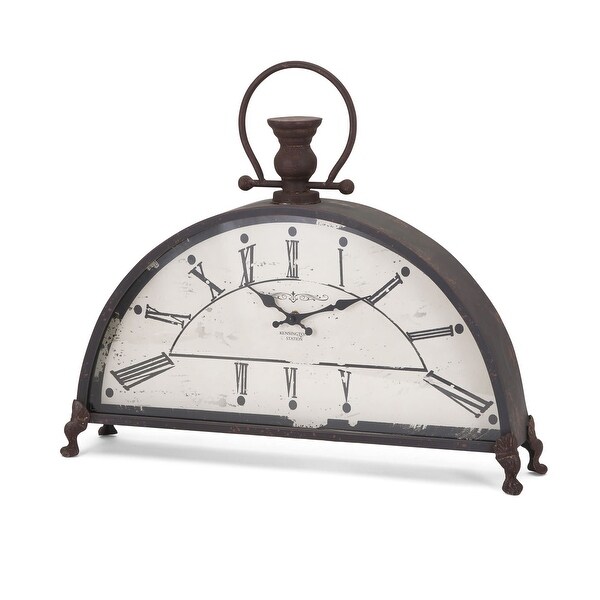IMAX Home 88900 17-3/4" x 20-3/4" Newton Analog Desk Clock - Gray