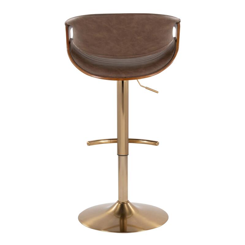 Carson Carrington Kanteborg Adjustable Bar Stool with Rounded T Footrest (Set of 2)