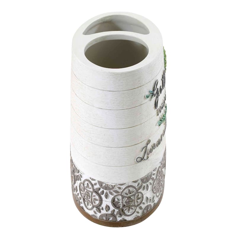 Avanti Linens Modern Farmhouse Toothbrush Holder - White - Toothbrush Holder