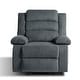 preview thumbnail 33 of 101, Overstuffed Cotton Corduroy Manual Pushback Recliner with Wide Armrest