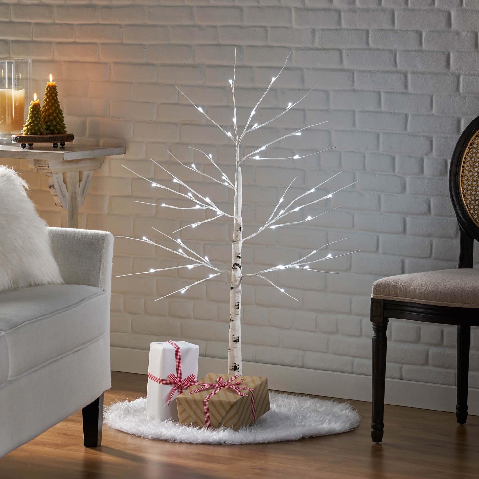 4FT Birch Tree White Light LED Artificial Christmas Tree Bed Bath Beyond 41679870