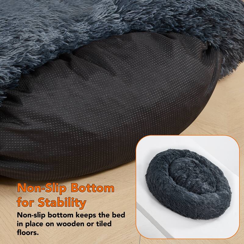 Deconovo Calming Donut Pet Bed OEKO-TEX Plush Washable