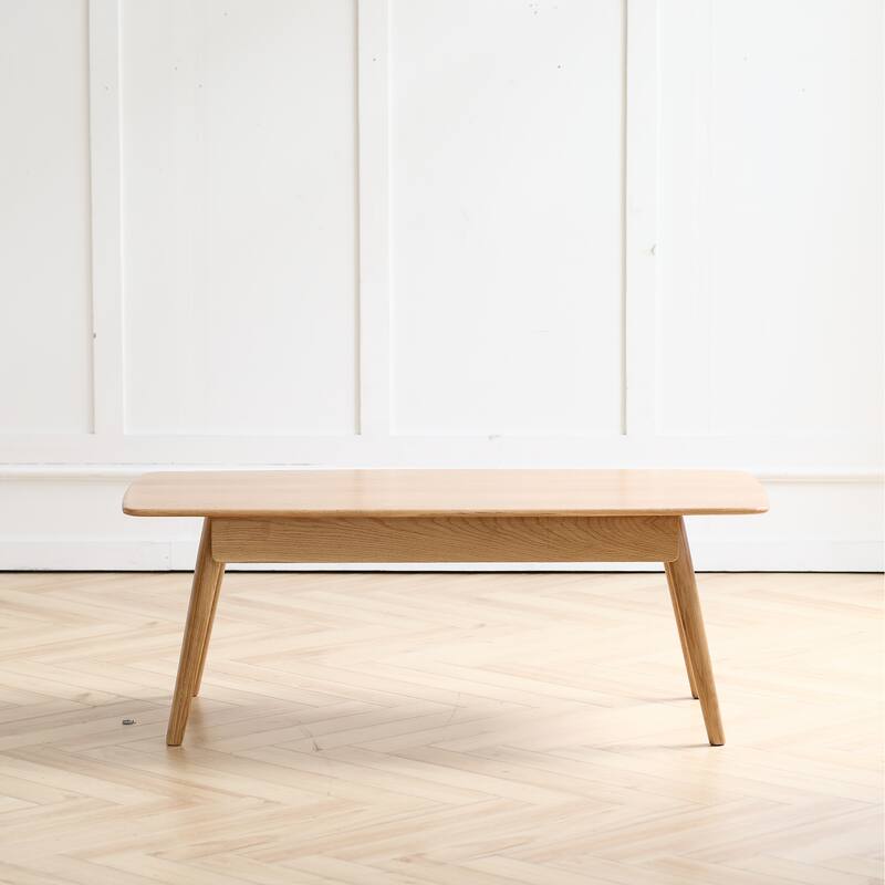 Christopher Knight Home - Rowan Solid Oak Coffee Table with Storage Drawers, 39" Natural Wood Center Table
