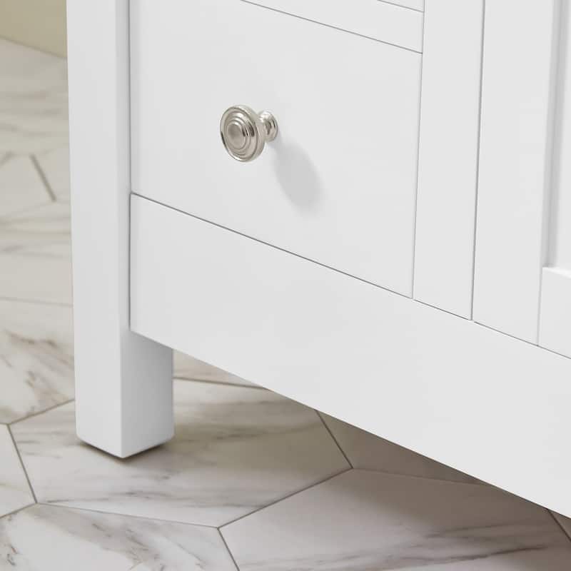 OVE Decors Newcastle Pure White Undermount Sink Vanity with Marble Top