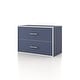 preview thumbnail 87 of 202, DH BASIC Modern Wood Customizable Stackable Storage Organizer - Cube Shelves, Drawer Cabinet, Bookcase with Doors by Denhour 2-Drawer - Steel Blue