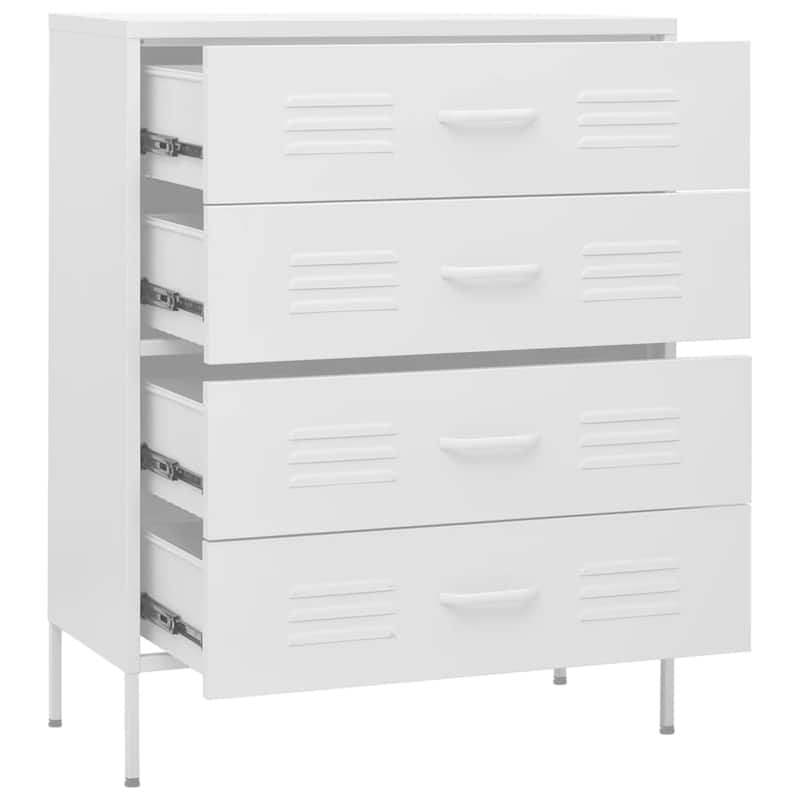 vidaXL Chest of Drawers Dresser for Bedroom Sideboard Storage Cabinet Steel