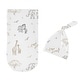 preview thumbnail 2 of 4, Sweet Jojo Designs Jungle Safari Animal Boy Girl Gender Neutral Unisex Baby Cocoon and Beanie Hat Sleep Sack 2p Elephant Giraffe