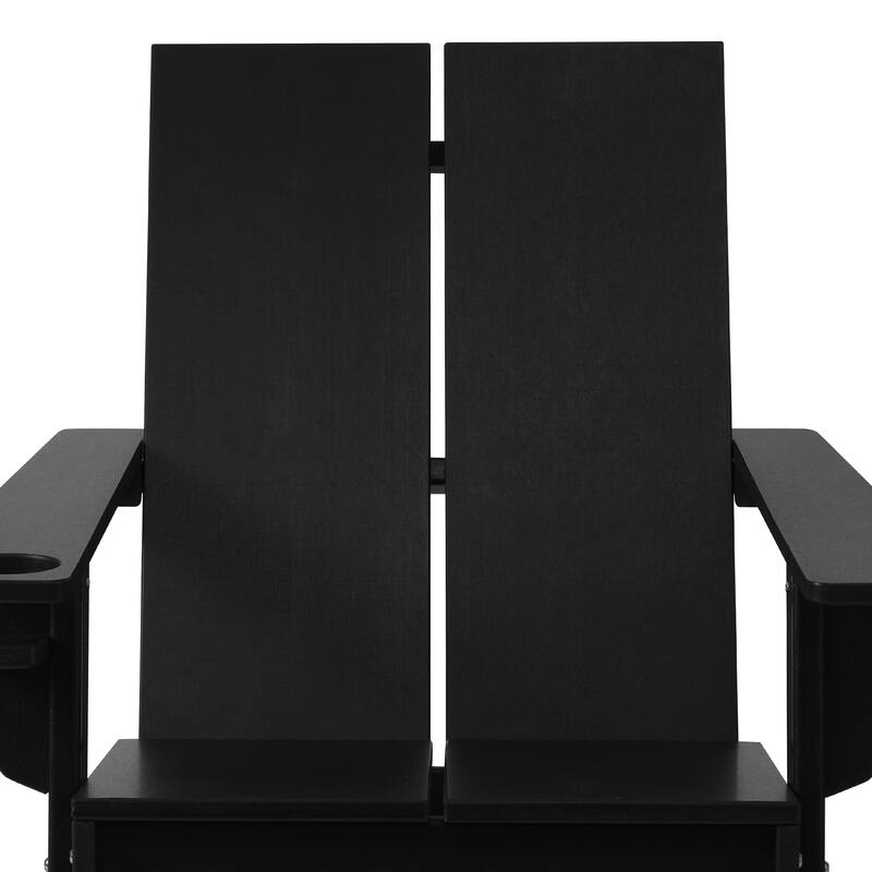 Coastin Modern Poly Adirondack Chair (Set of 2), Black